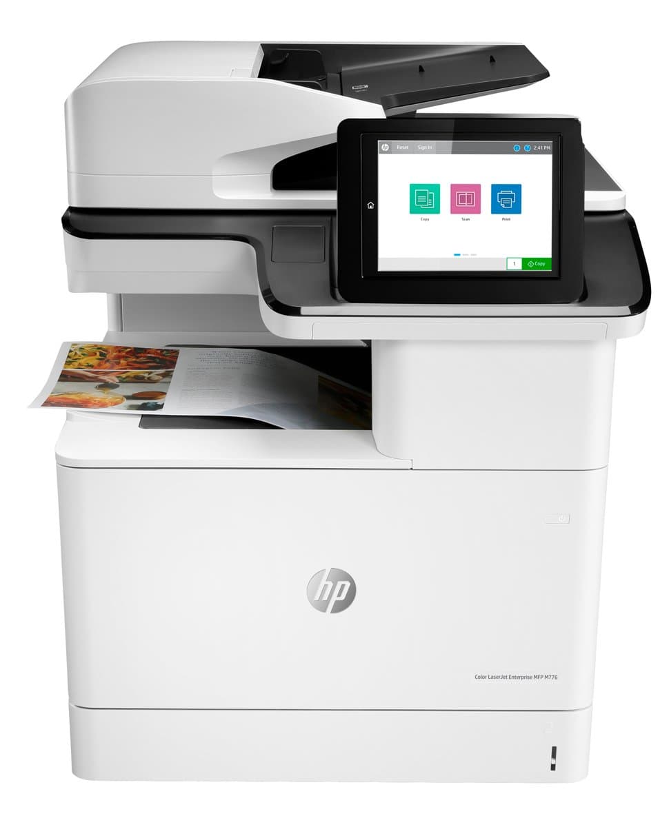 HP Color LaserJet Enterprise M776dn MFP, A3, 46 ppm, 1200×1200 DPI, Ethernet