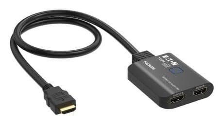 Eaton 2-Port HDMI Splitter, 4K 60Hz Video Support, USB Powered