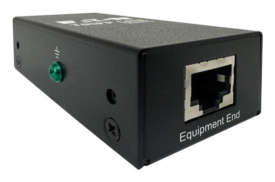 Eaton In-Line PoE++ Surge Protector 10 Gbps CAT5e/6 Metal IEC TAA