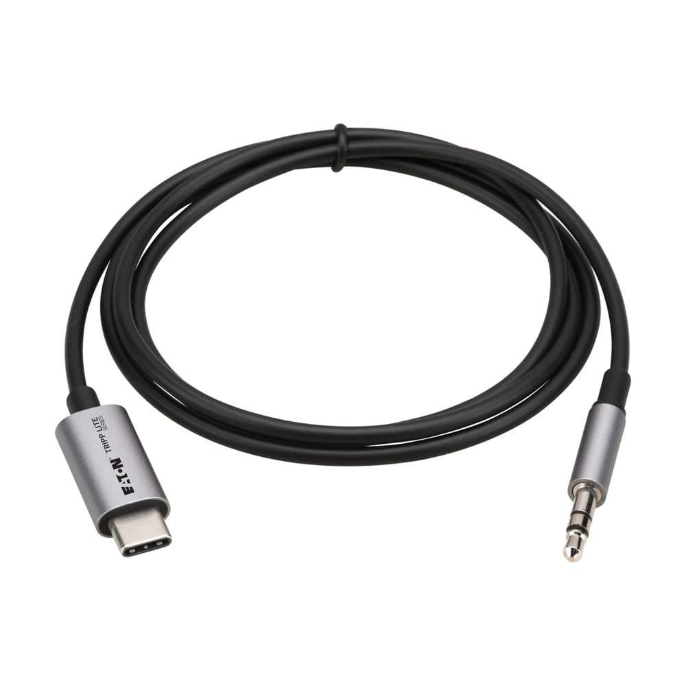 Eaton USB-C to 3.5 mm Headphone Adapter Cable, 3 ft, Male/Male, Audio