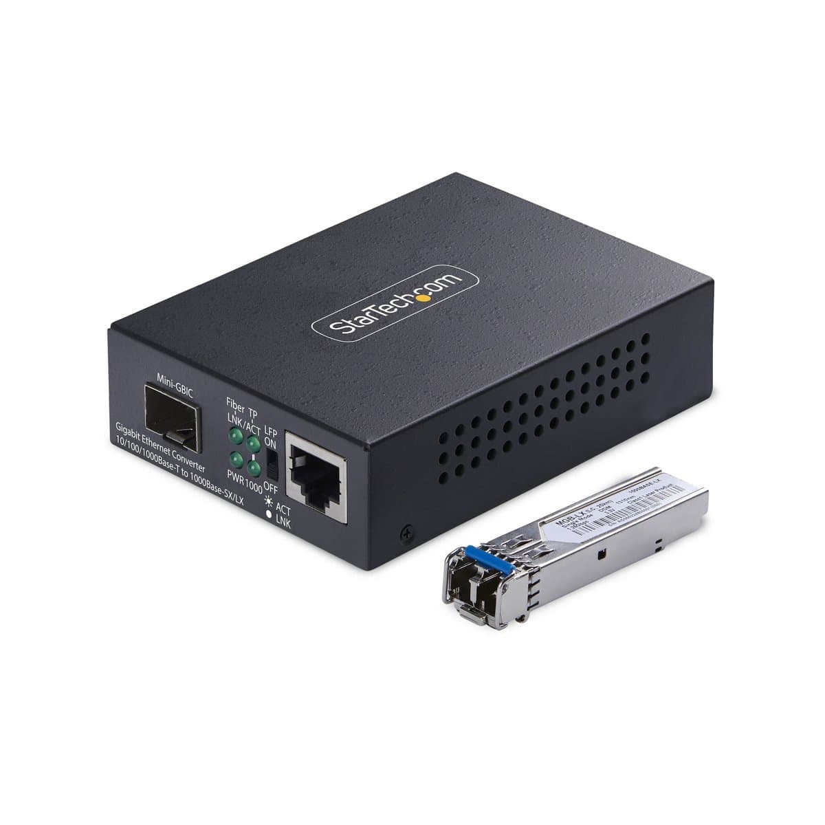 StarTech Single-Mode LC Gigabit Media Converter, 40km Range, 10/100/1000 Mbps, 1310nm