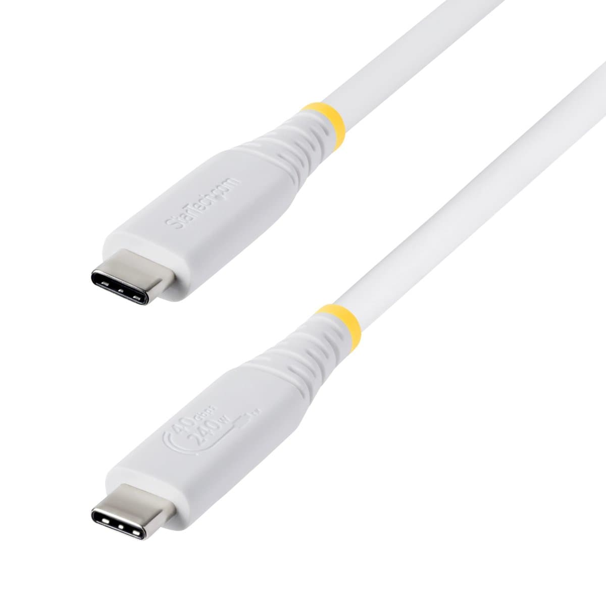 1.5FT USB4 CABLE WHITE USB-IF CERTIFIED 8K60/DP2.1/240W/40GBPS