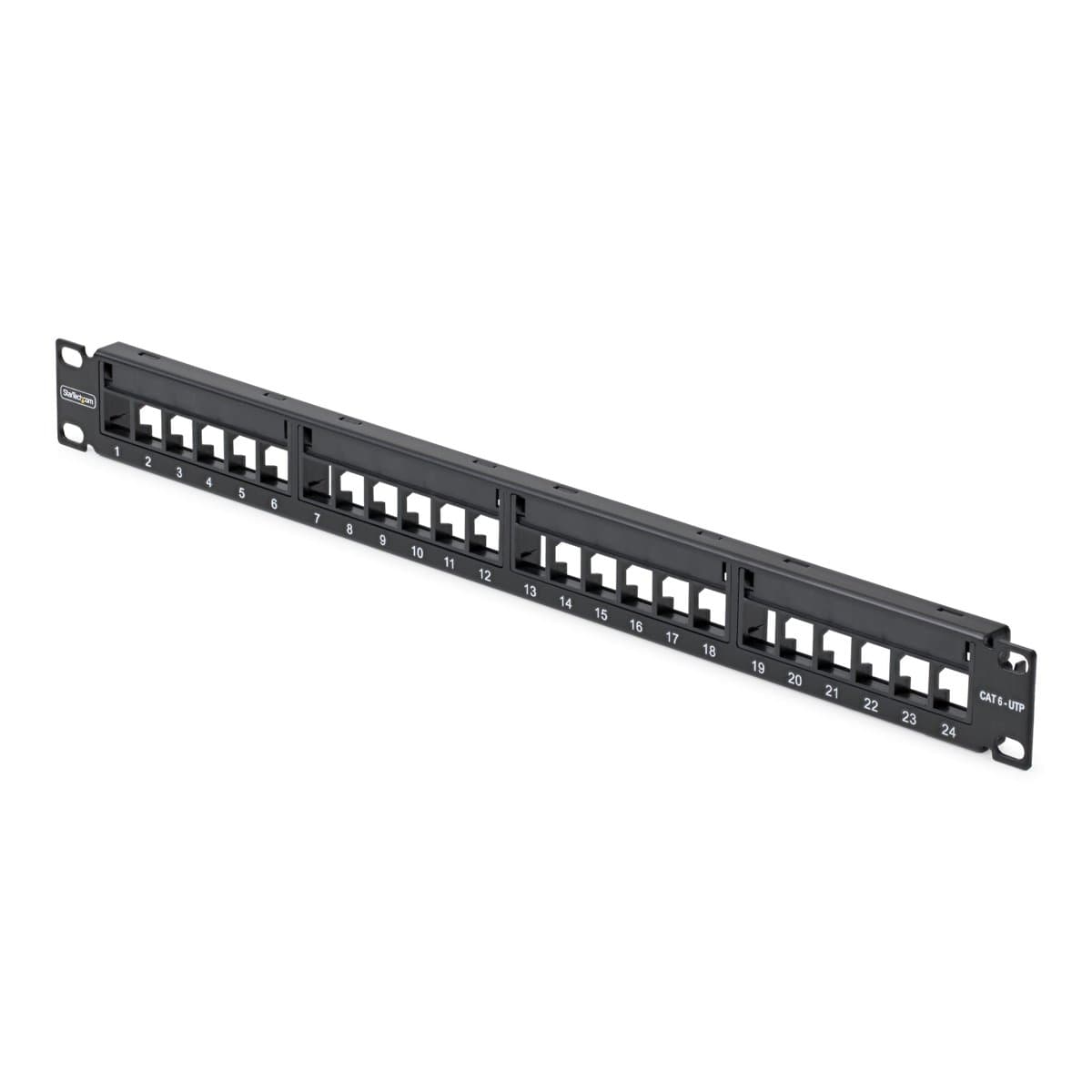 StarTech.com 1U Blank Keystone Patch Panel 24 Port/UTP/Rackmount RJ45 Panel