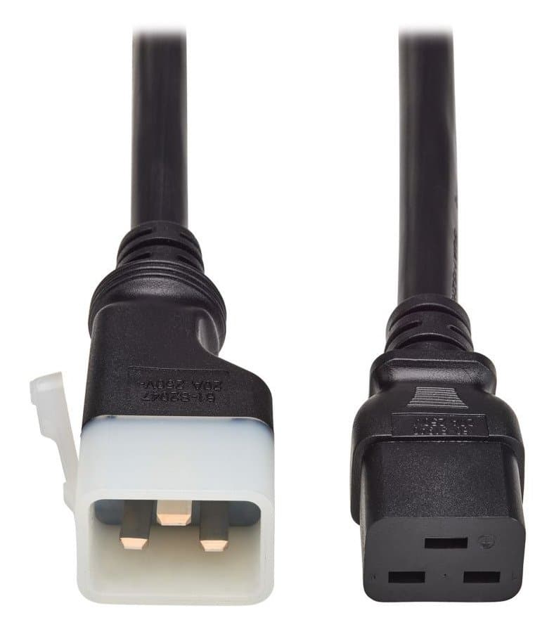 Eaton PDU Power Cord C19 P-Lock Lite C20 20A 250V 12AWG 4ft Black 6-Pack