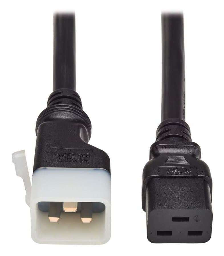 Eaton PDU Power Cord C19 P-Lock Lite C20 20A 250V 12AWG 6ft Black 6-Pack