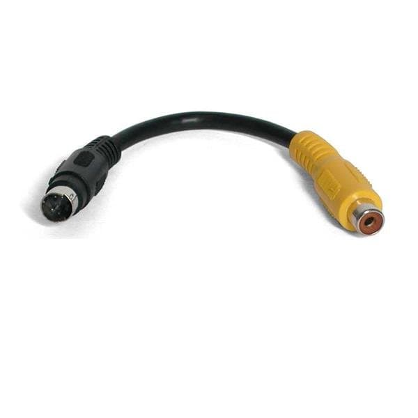 StarTech S-Video to RCA Adapter, 6 in, Mini-DIN Male, RCA Female
