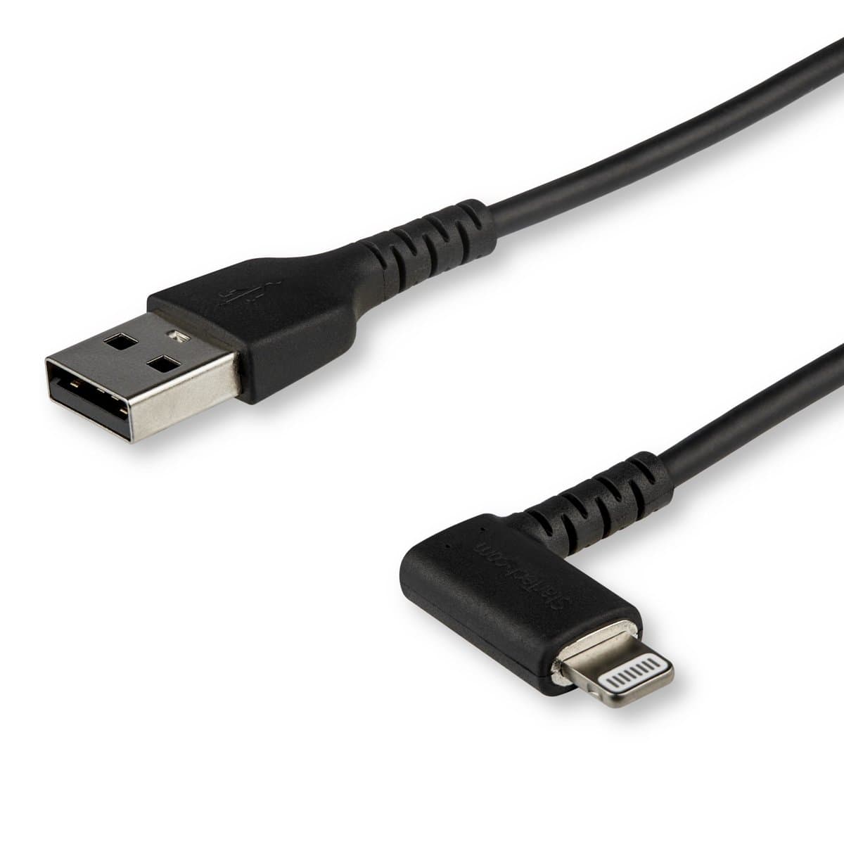 StarTech 6ft USB-A Lightning Cable, 90° Angled, Aramid Fiber, MFi Certified
