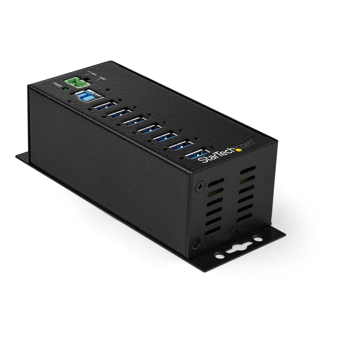 StarTech 7-Port USB 3.0 Hub, Metal Industrial, 5Gbps, AC Powered, 350W Surge Protected