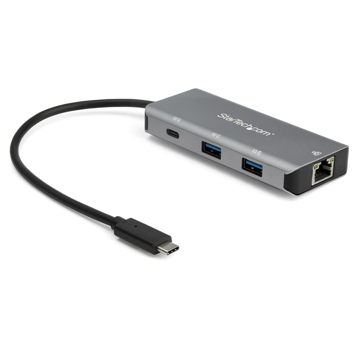 StarTech 3-Port USB-C Hub with Gigabit Ethernet, 2× USB-A, 1× USB-C, 10Gbps