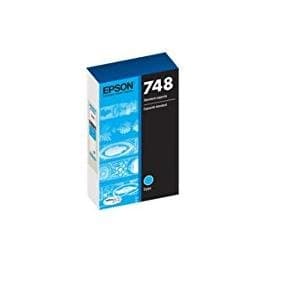 Epson T748 Cyan Ink Cartridge, Standard Yield, DURABrite Pro, Smudge-Resistant