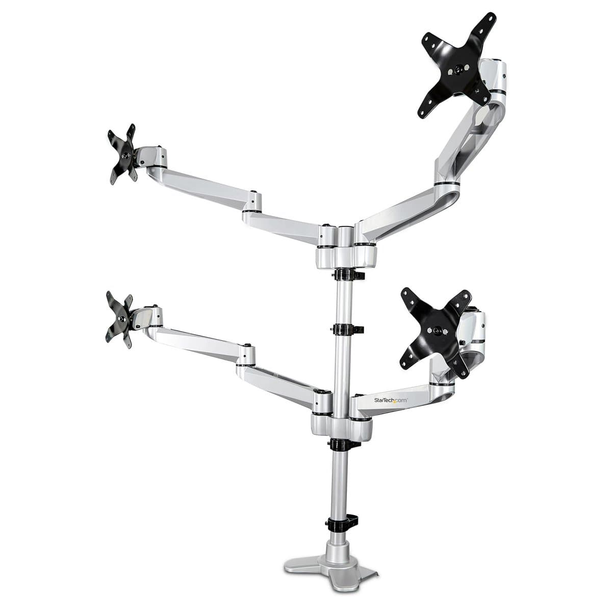 StarTech Quad Monitor Desk Mount Arm, VESA, 45 kg Capacity, ±180° Swivel