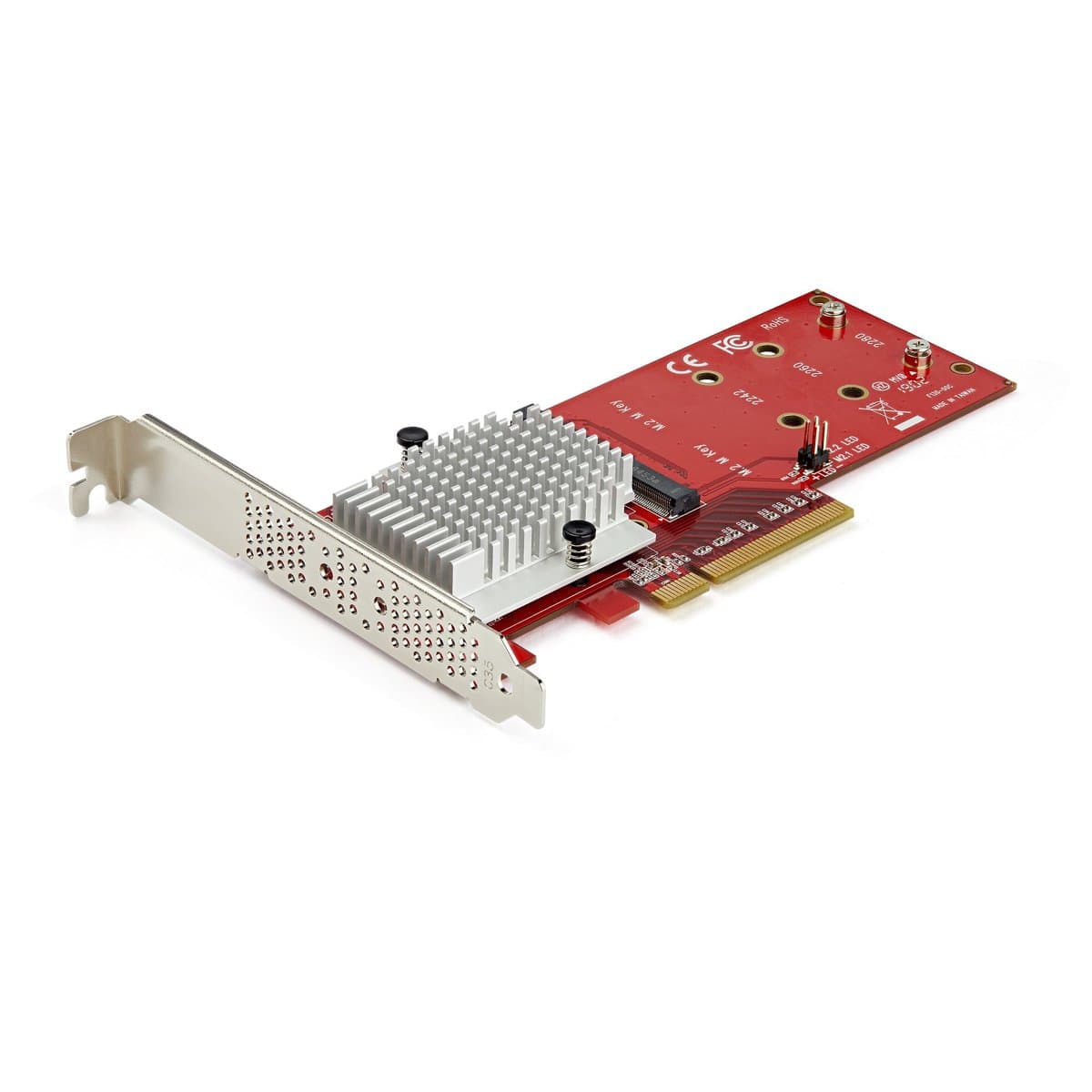 StarTech Dual M.2 PCIe SSD Adapter, x8/x16 PCIe 3.0, NVMe/AHCI