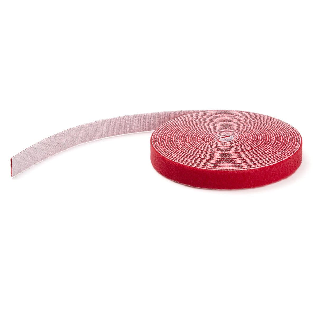 StarTech Hook and Loop Cable Ties, 25ft Roll, 19mm Width, Nylon, Red