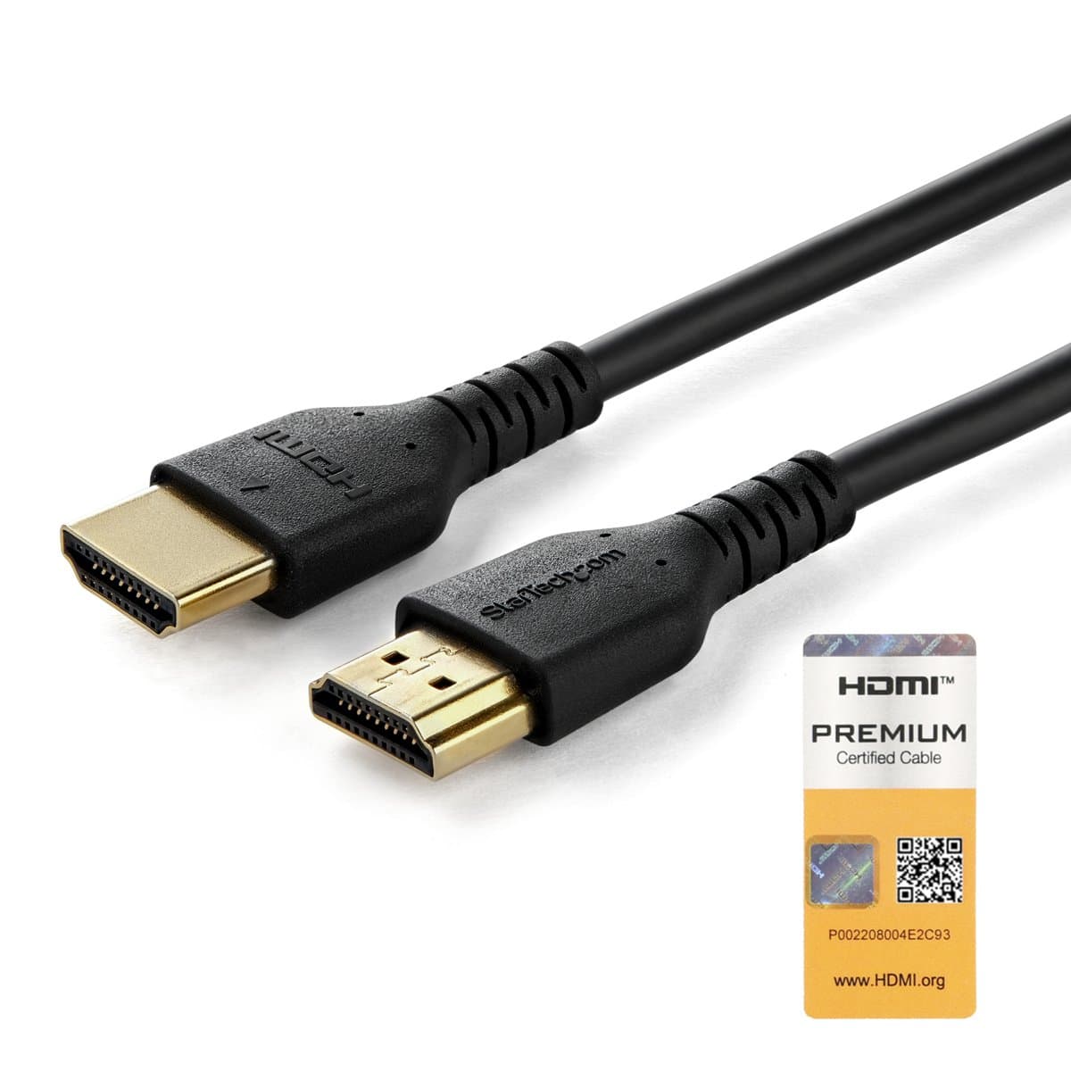 StarTech HDMI 2.0 Cable, Slim Premium, 1m, 4K 60Hz, Aramid Fiber
