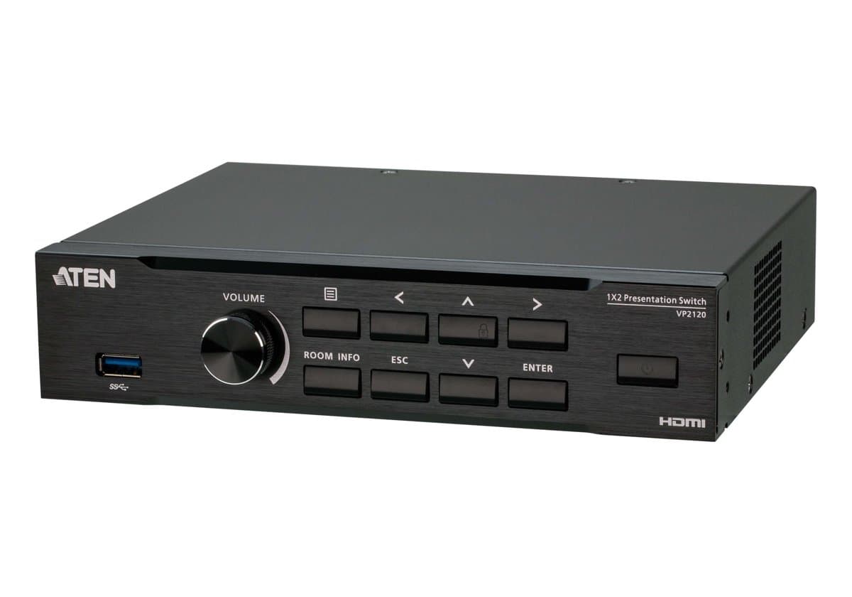 ATEN VP2120 Seamless Presentation Switch, HDMI, Quad-View, Wireless BYOD
