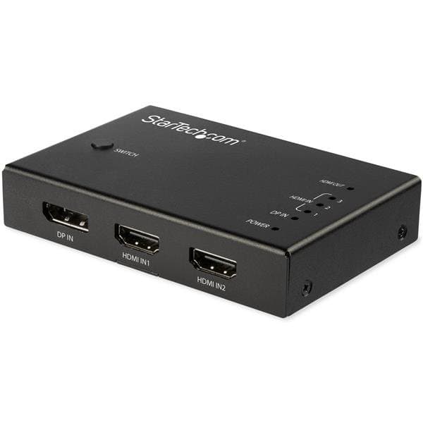 StarTech 4-Port HDMI Video Switch, 3×HDMI 1×DisplayPort, 4K 60Hz