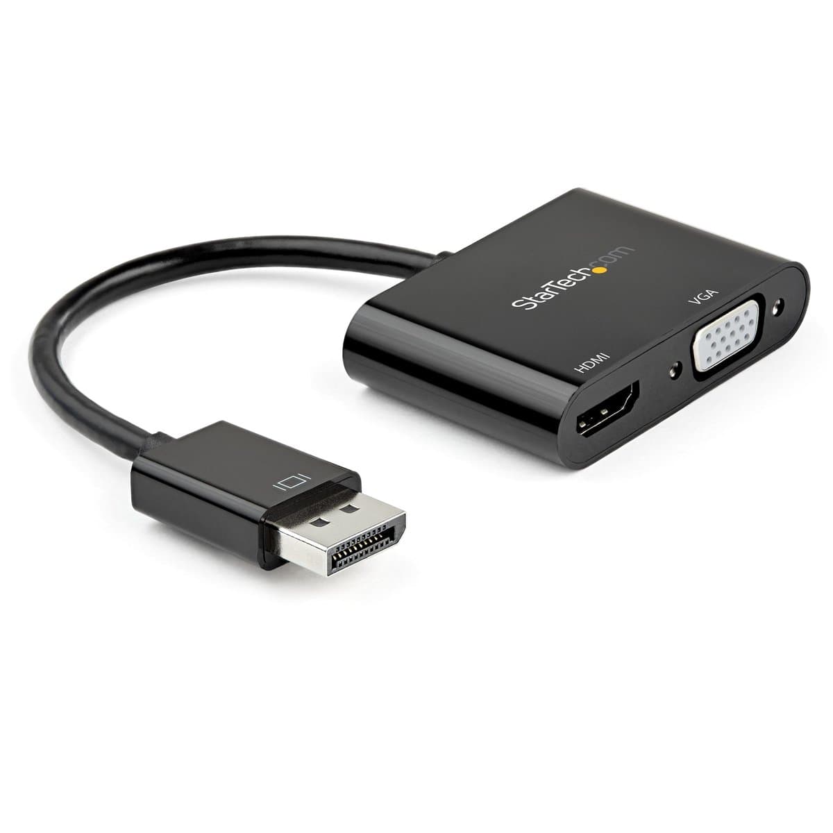 StarTech DisplayPort to HDMI/VGA Adapter, DisplayPort 1.2, HDMI 2.0 4K 60Hz, VGA 1080p, HDR