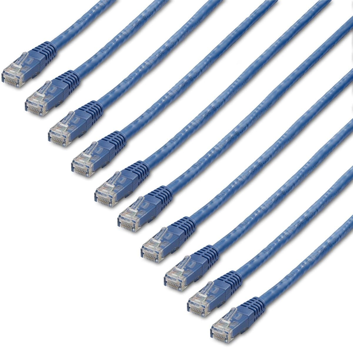StarTech CAT6 Ethernet Cable, 6 ft, 10-Pack, Molded RJ45