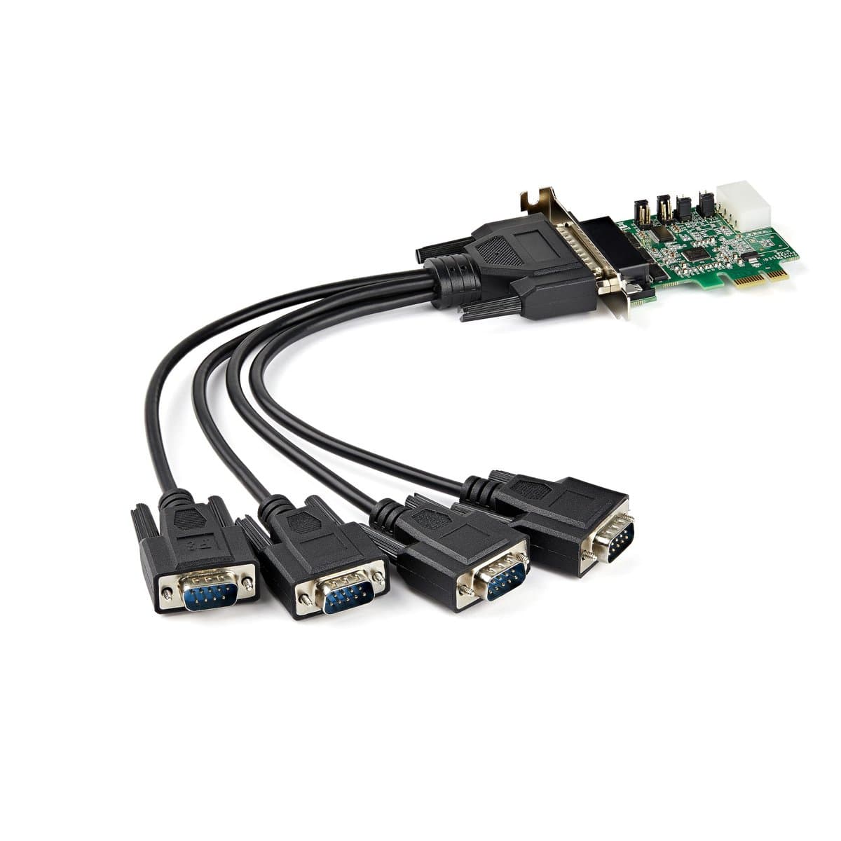 StarTech 4-Port PCIe RS232 Serial Adapter, 921.6 Kbps, 16950 UART, Low Profile