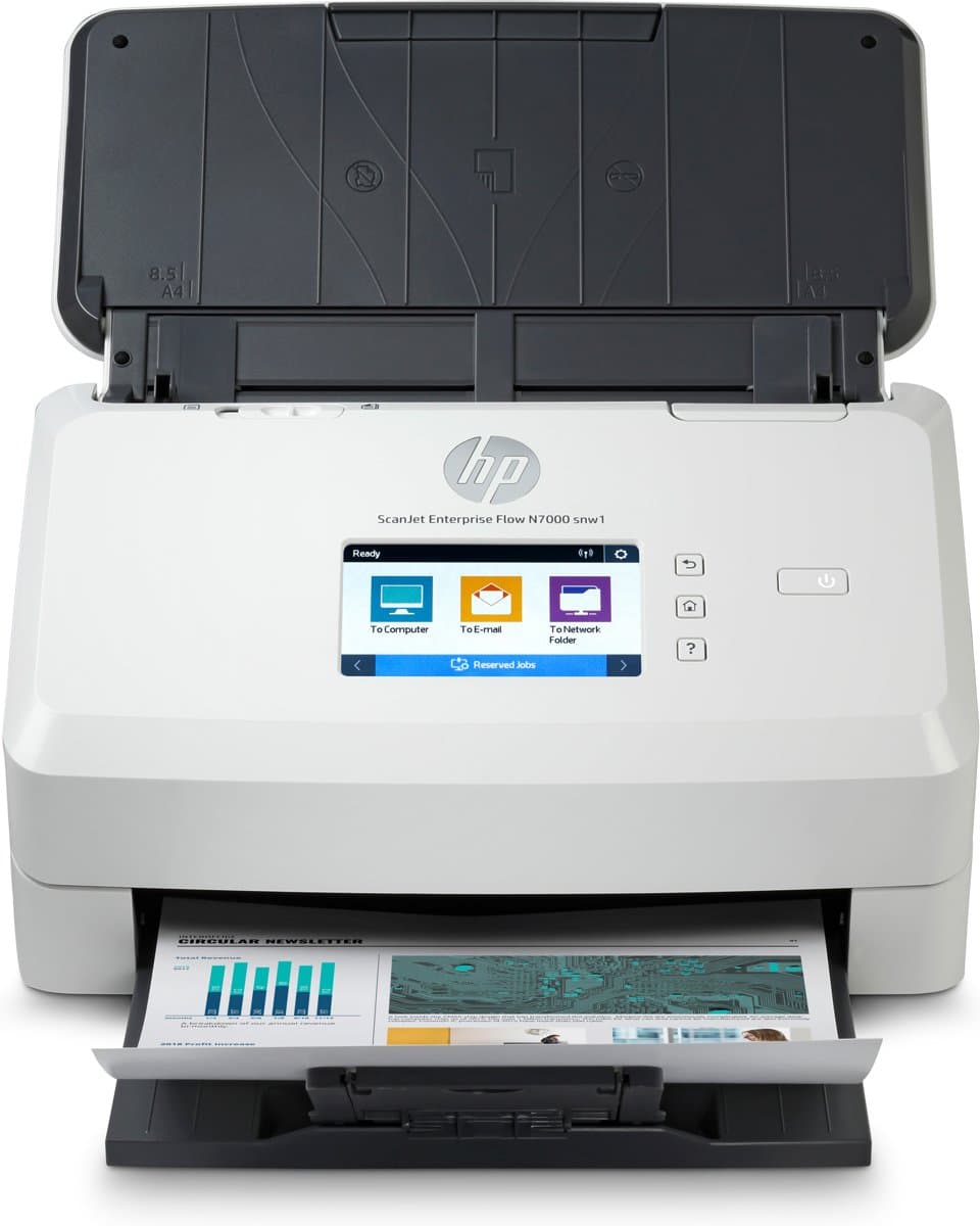 HP ScanJet Enterprise Flow N7000 snw1, Sheet-Fed, 600×600 DPI, 75 ppm, 7500 Pages/Day