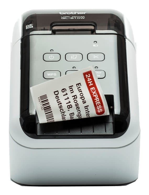 Brother QL-810W Label Printer, 300 × 600 DPI, 176 mm/sec, Wi-Fi & USB