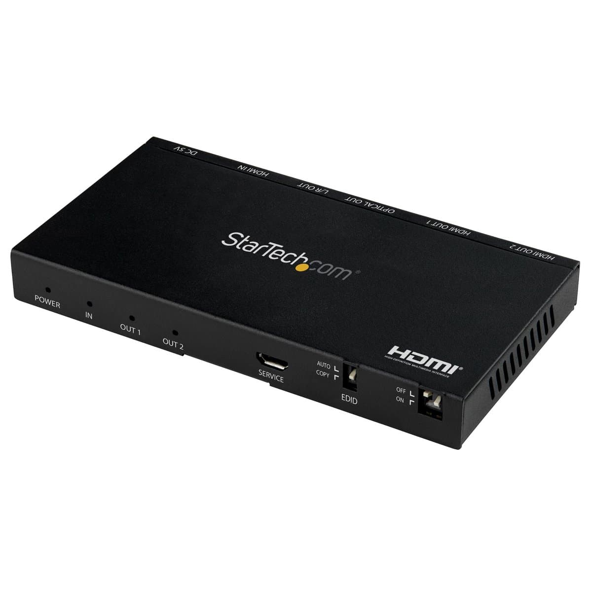 StarTech 2-Port HDMI Splitter, 4K 60Hz, HDMI 2.0b, EDID Copy