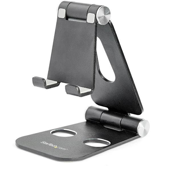 StarTech Phone and Tablet Stand, Foldable, Aluminum, 4–13 Inch, Black