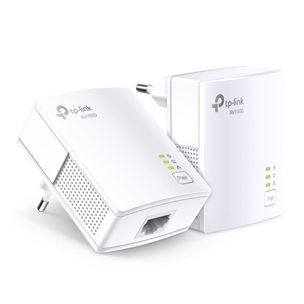 TP-Link AV1000 Powerline Starter Kit, 1 Gbps, 300 m Range, HomePlug AV2