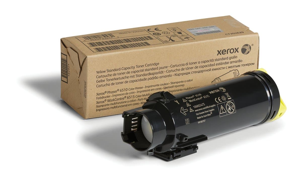 Xerox Phaser 6510 WorkCentre 6515 Yellow Toner Cartridge, Standard Capacity, 1000 Pages