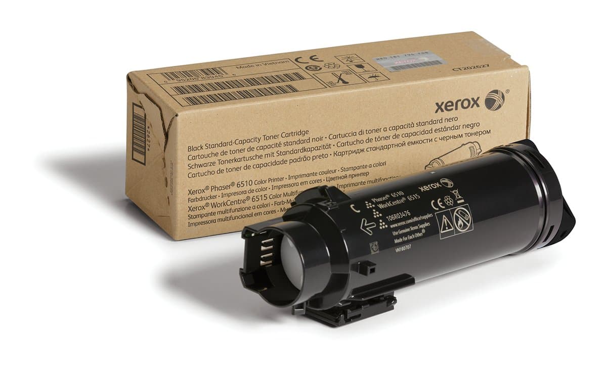 Xerox Phaser 6510/WorkCentre 6515 Black Toner, Standard, 2500 Pages, Genuine