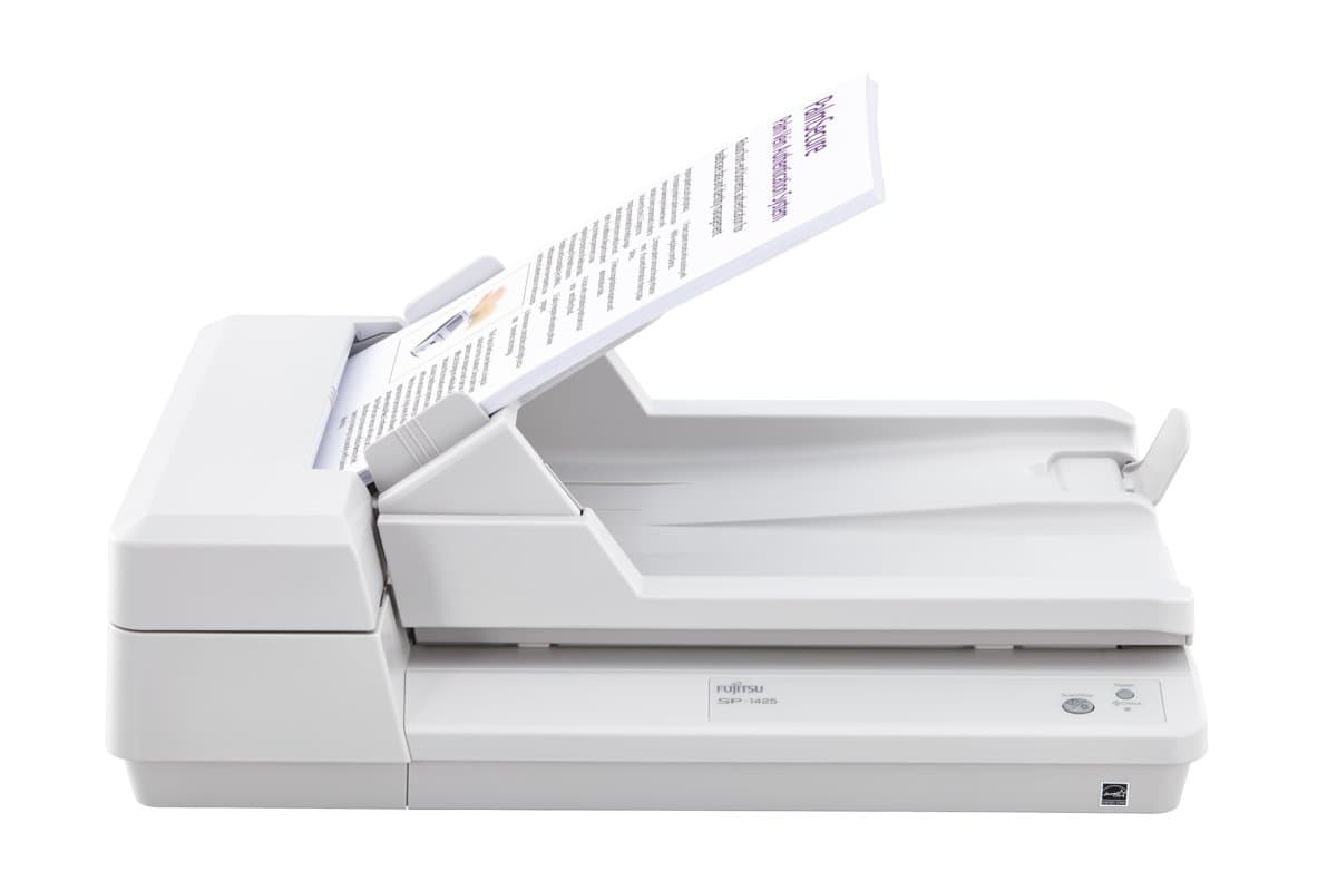 Fujitsu SP-1425 Image Scanner, 25 ppm, 600 dpi, Flatbed & ADF, USB 2.0