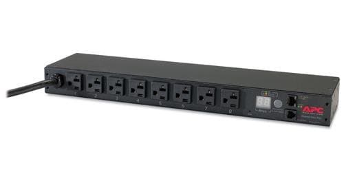 APC Metered Rack PDU, 1U, 8× NEMA L5-20 Outlets, 20A 120V