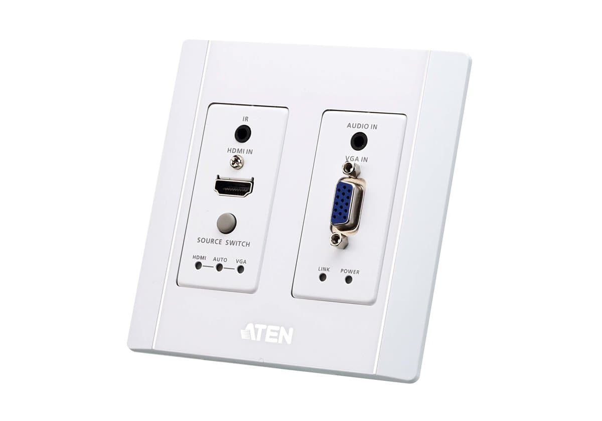 ATEN VE2812AUST, HDMI/VGA HDBaseT Transmitter, 4K, 100m, Wall Plate