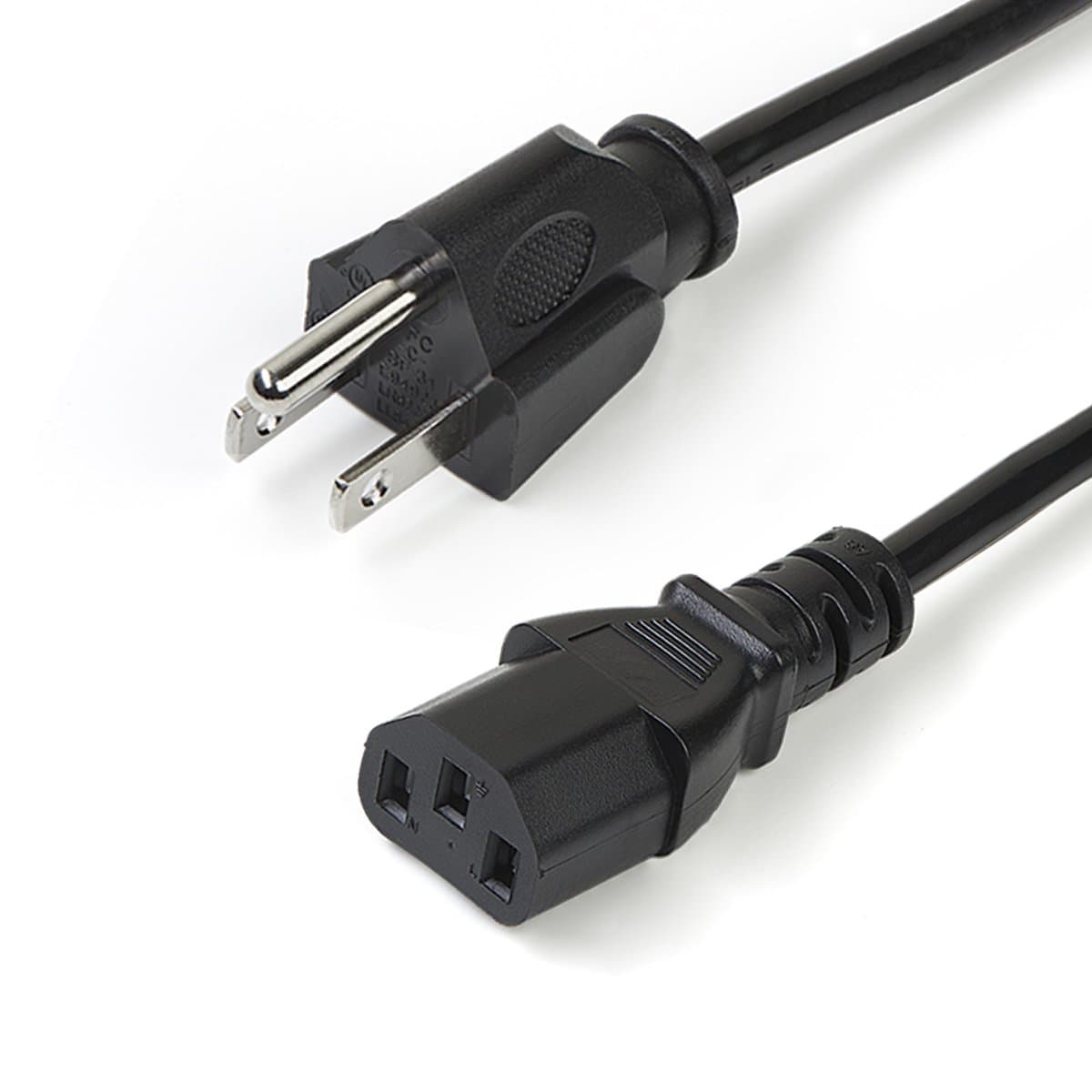 StarTech Computer Power Cord, NEMA 5-15P to C13, 10 ft, 10-Pack