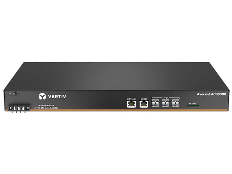 Vertiv Avocent ACS 8016SDC, 16-Port Serial Console, RS-232, DC Power, 11–33W