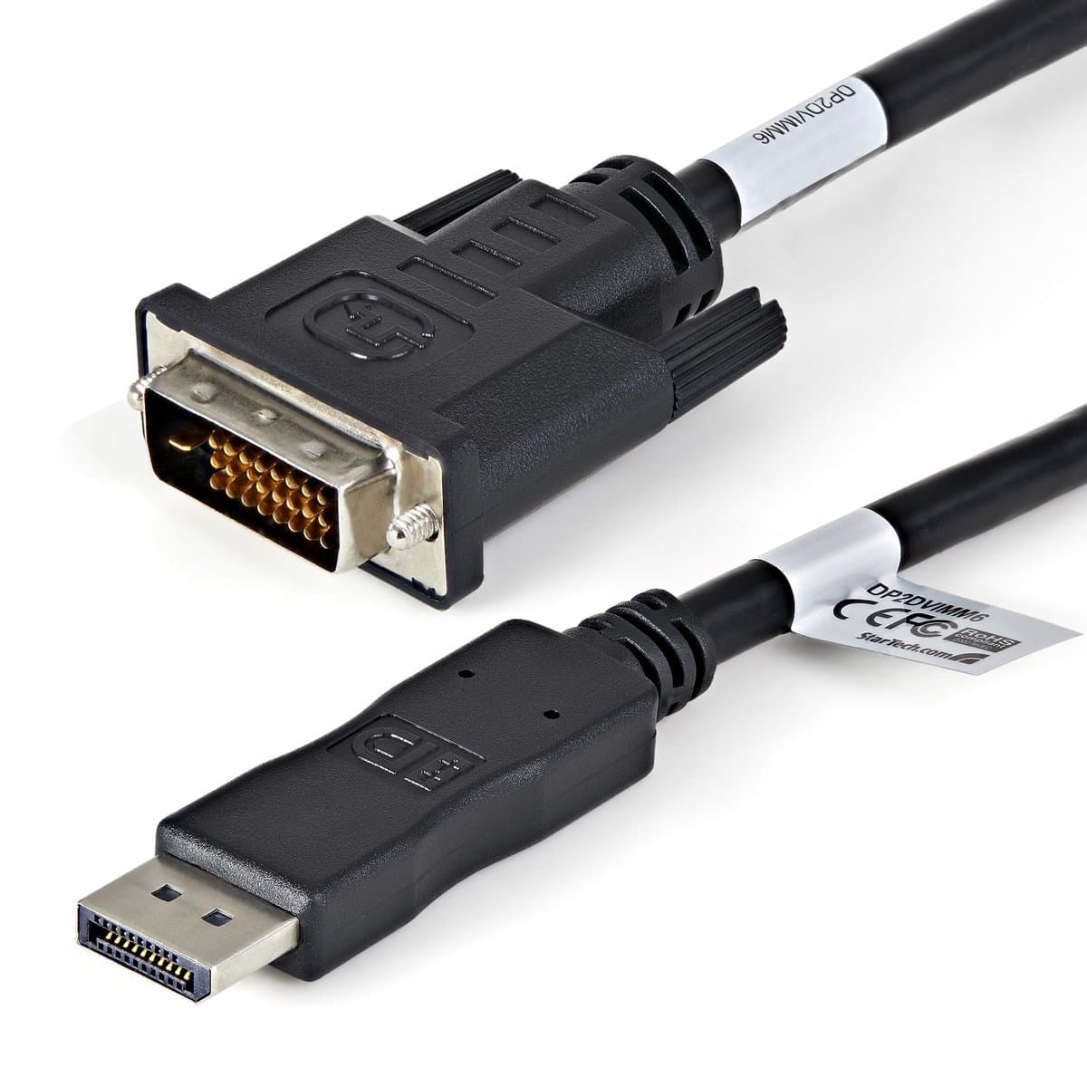 StarTech 6ft DisplayPort to DVI Cable, 10-Pack, DisplayPort 1.2, 1080p