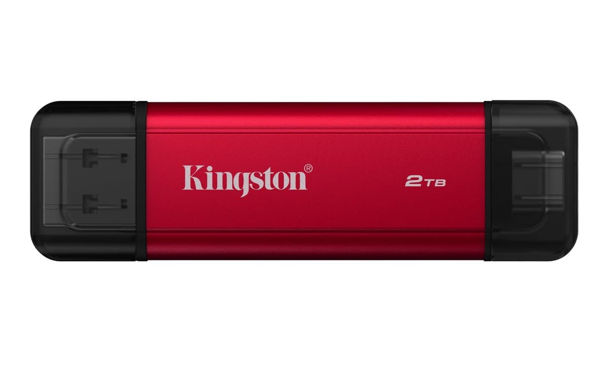 Kingston 2TB Dual USB-A/C Portable SSD, USB 3.2 Gen 2, 1050MB/s
