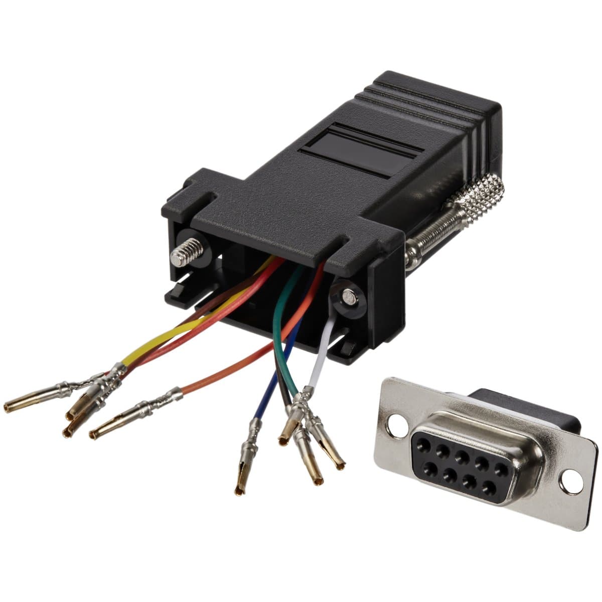 StarTech DB9 to RJ45 Modular Adapter, Serial RS-232/422/485, Female/Female, Black