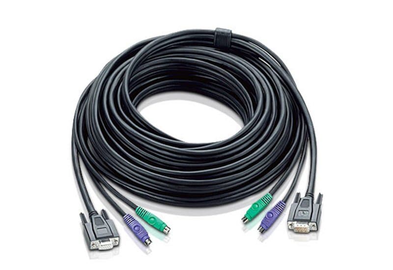 ATEN PS/2 Console Extension, 20m, 2× 6-pin mini-DIN, HDB-15