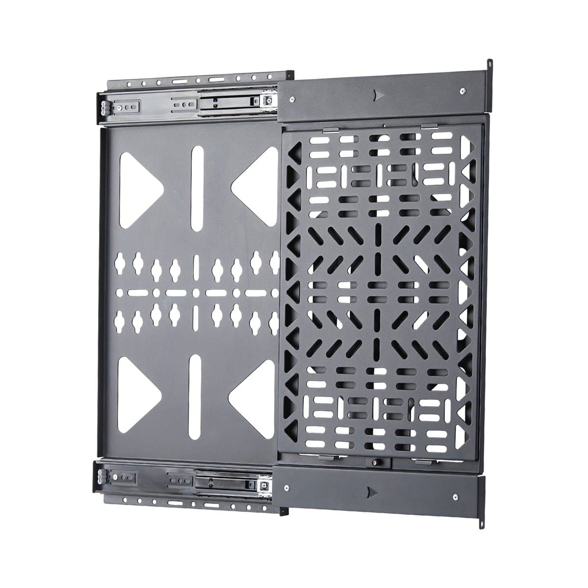 StarTech Slide-Out AV Component Storage Panel, 10kg Max, Behind-TV Wall Mount, Black