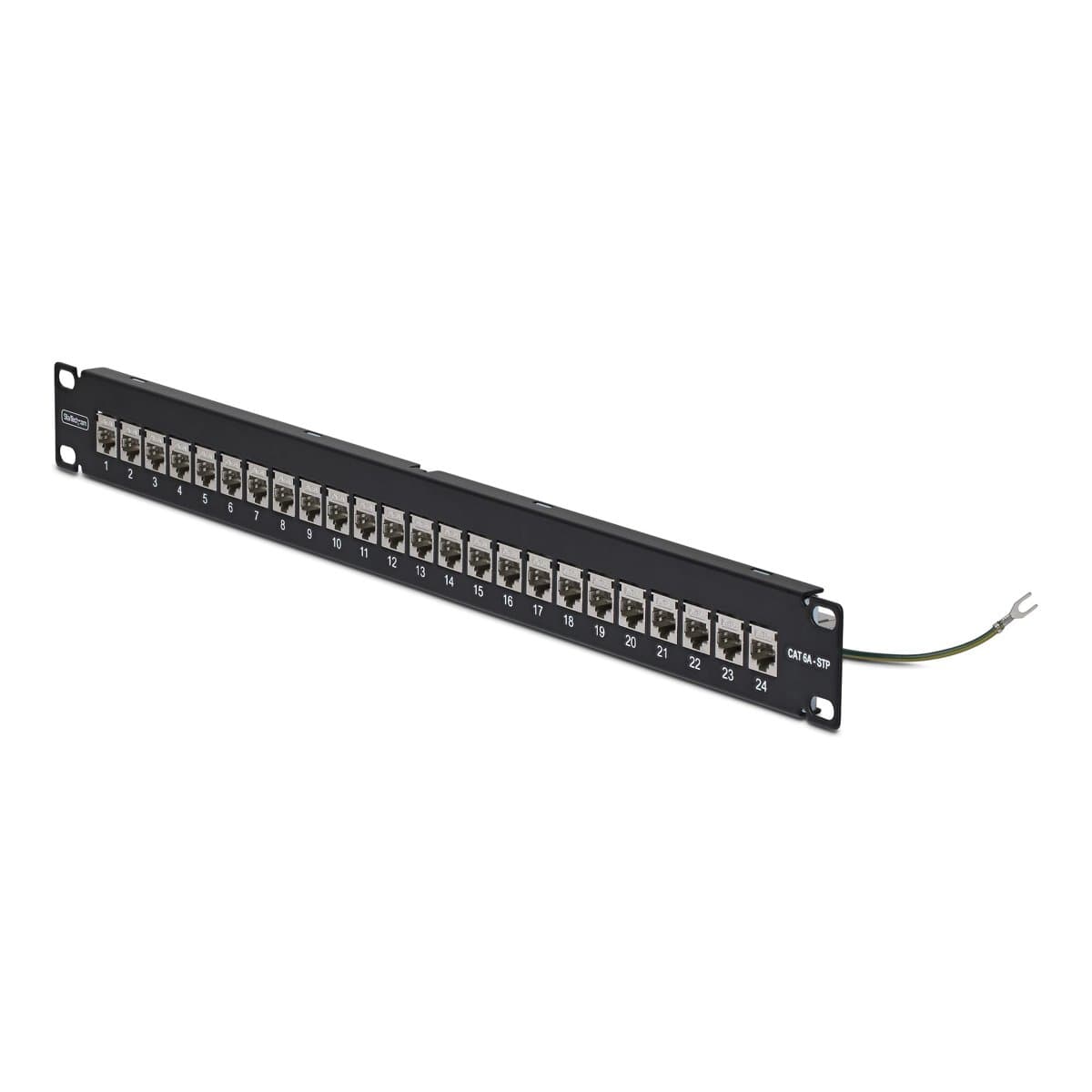 StarTech.com 1U Feed Through Patch Panel 24 Port With RJ45 Inline Couplers
