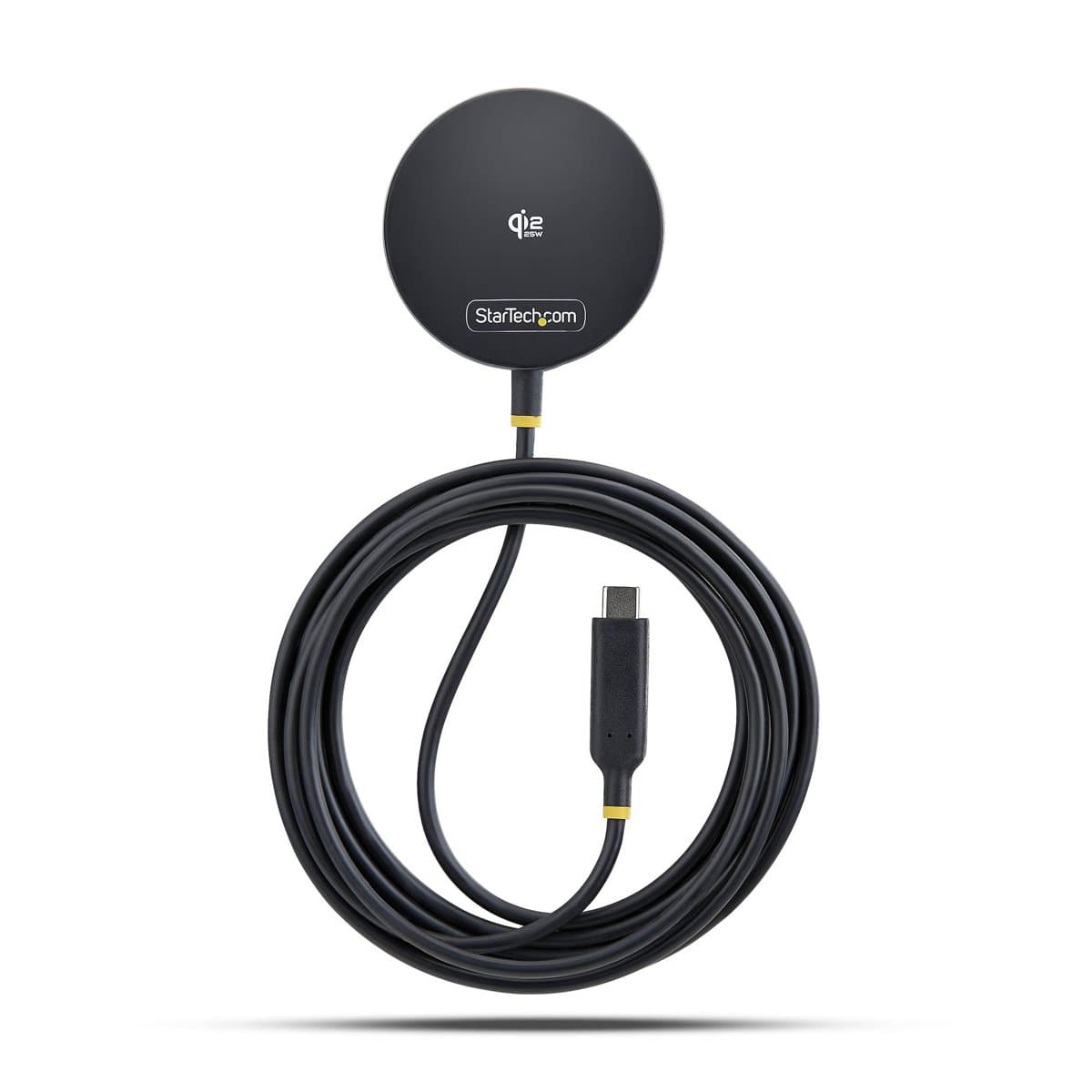 StarTech Magnetic Wireless Charging Pad, Qi 2.2, 25W, 6.6 ft USB-C Cable