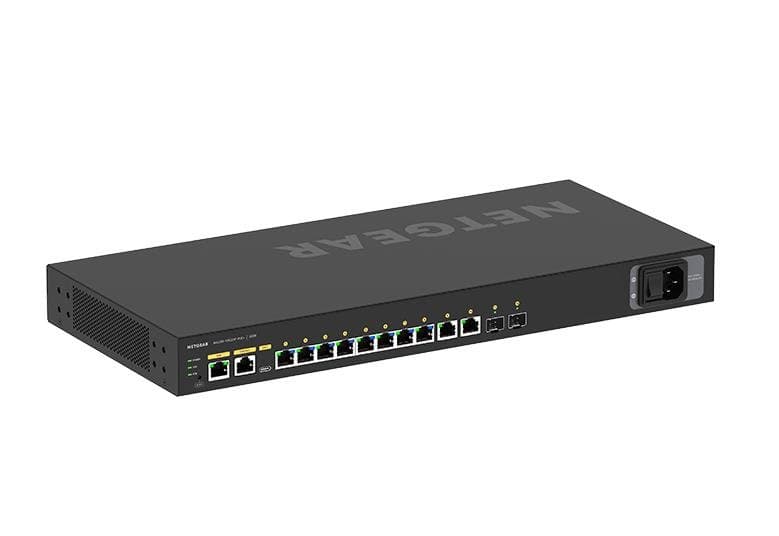 Netgear M4250-10G2XF AV Switch, 10× 1GbE PoE++, 60 Gbps, 1U Rack