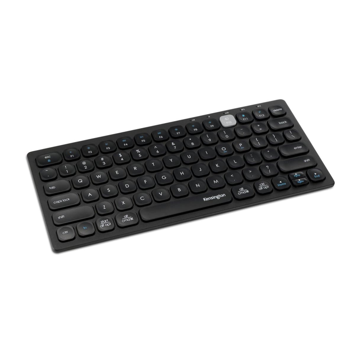 Kensington K75502US Multi-Device Wireless Keyboard, RF + Bluetooth, 3 Devices, Scissor Keys