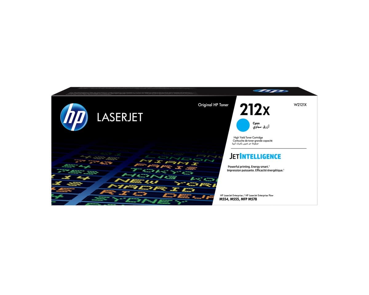 HP 212X High Yield Cyan LaserJet Toner Cartridge, 10000 Pages