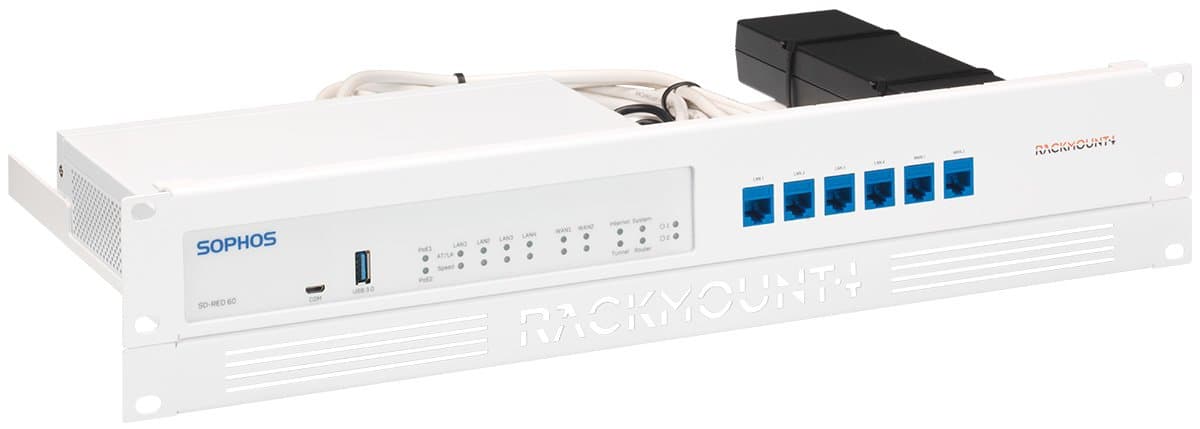 Rackmount Sophos RED 20/60 Rack Mount Kit, 19-inch, White, Mounting Bracket