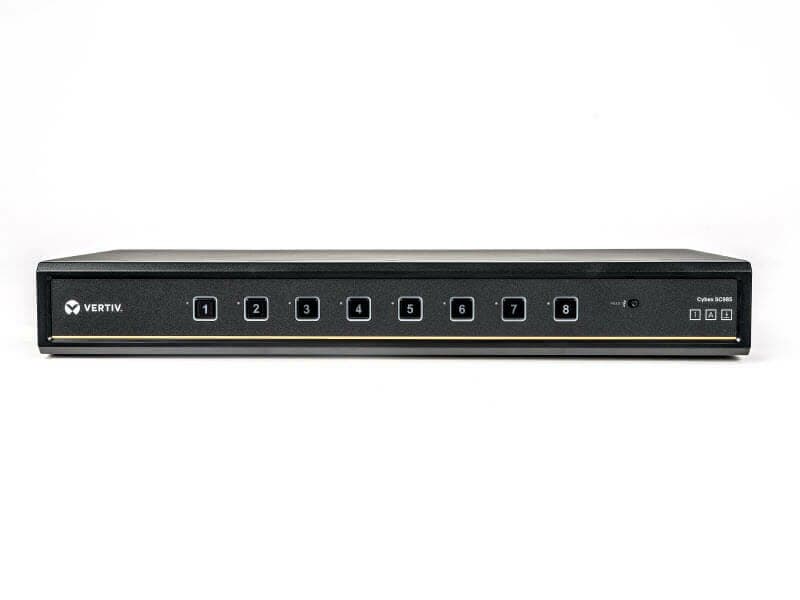 Vertiv Cybex SC985DPH-400, 8-Port Secure KVM, 4K UHD, Dual Display