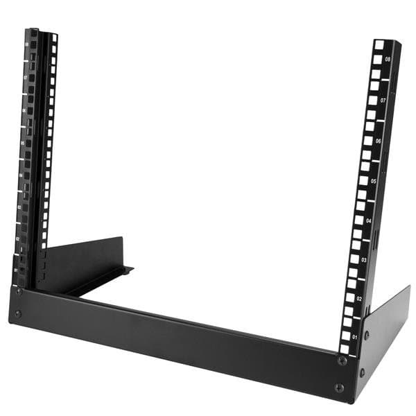 StarTech 2-Post 8U Desktop Server Rack, 50kg Capacity, Solid Steel, EIA-310