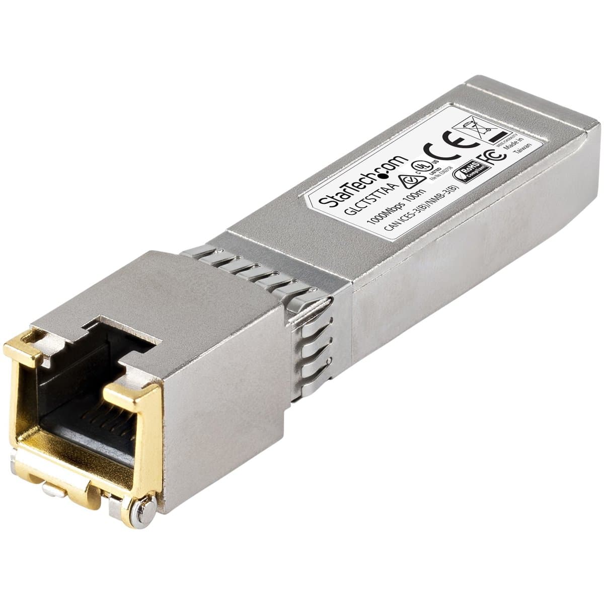 StarTech Cisco GLC-T SFP Module, 1000BASE-T, RJ-45, 100m Copper, TAA Compliant