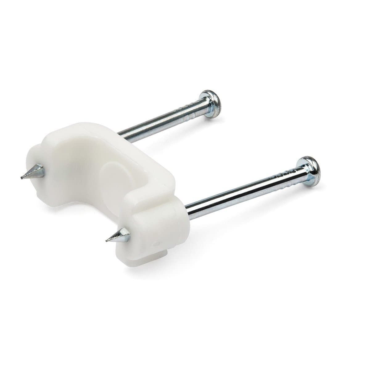 StarTech 100-Pack Cable Clips, Wall Mount, Steel Nails, White